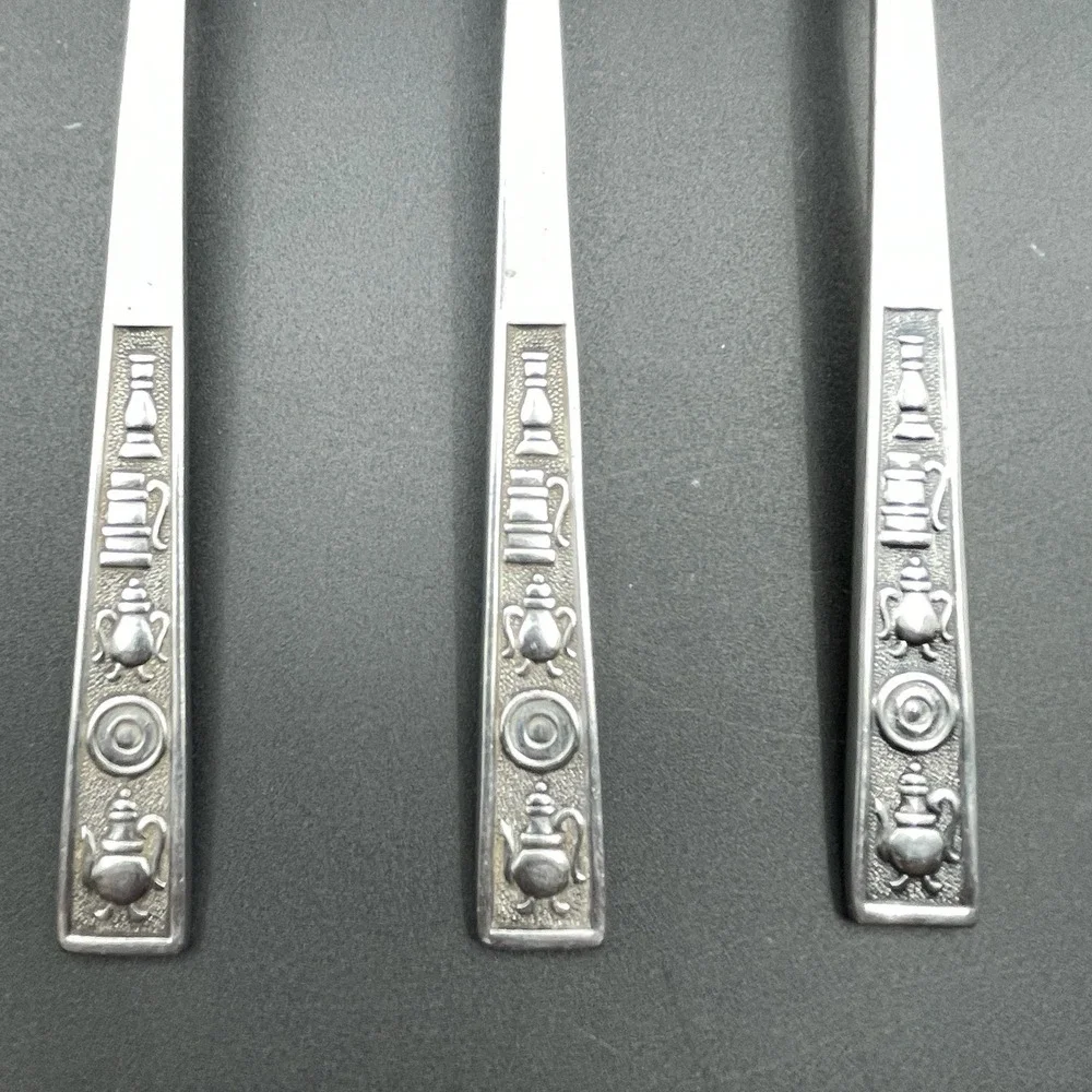 Rogers Century House Japan Stainless Tablespoons Lot 3 Serving Soup Spoons